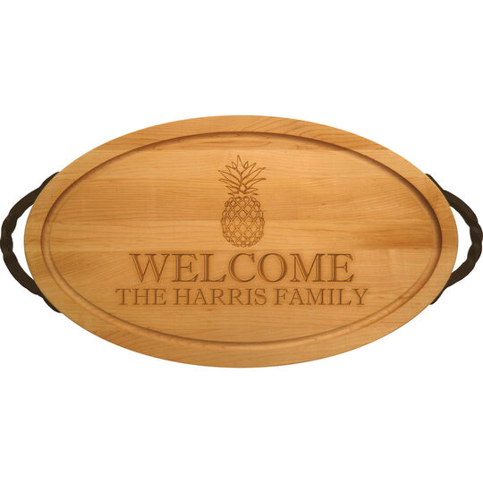 Maple 24 inch Oval Personalized Cutting Board